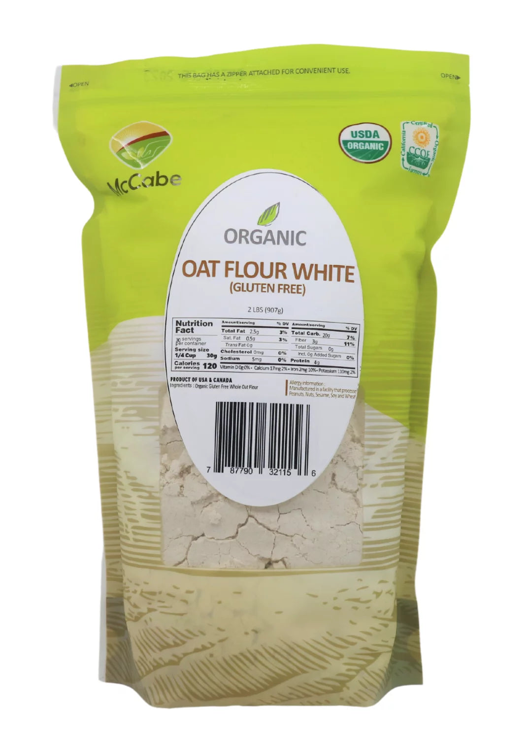 Whole Oat Flour - White - 2Lbs T20894