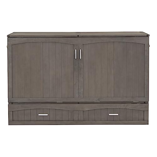 Queen Size Murphy Bed Chest with Storage Drawers R496360