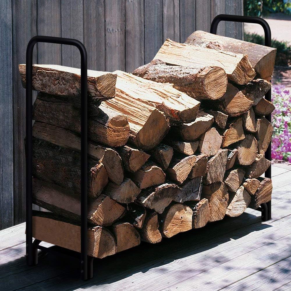 Black 8ft Firewood Rack D113