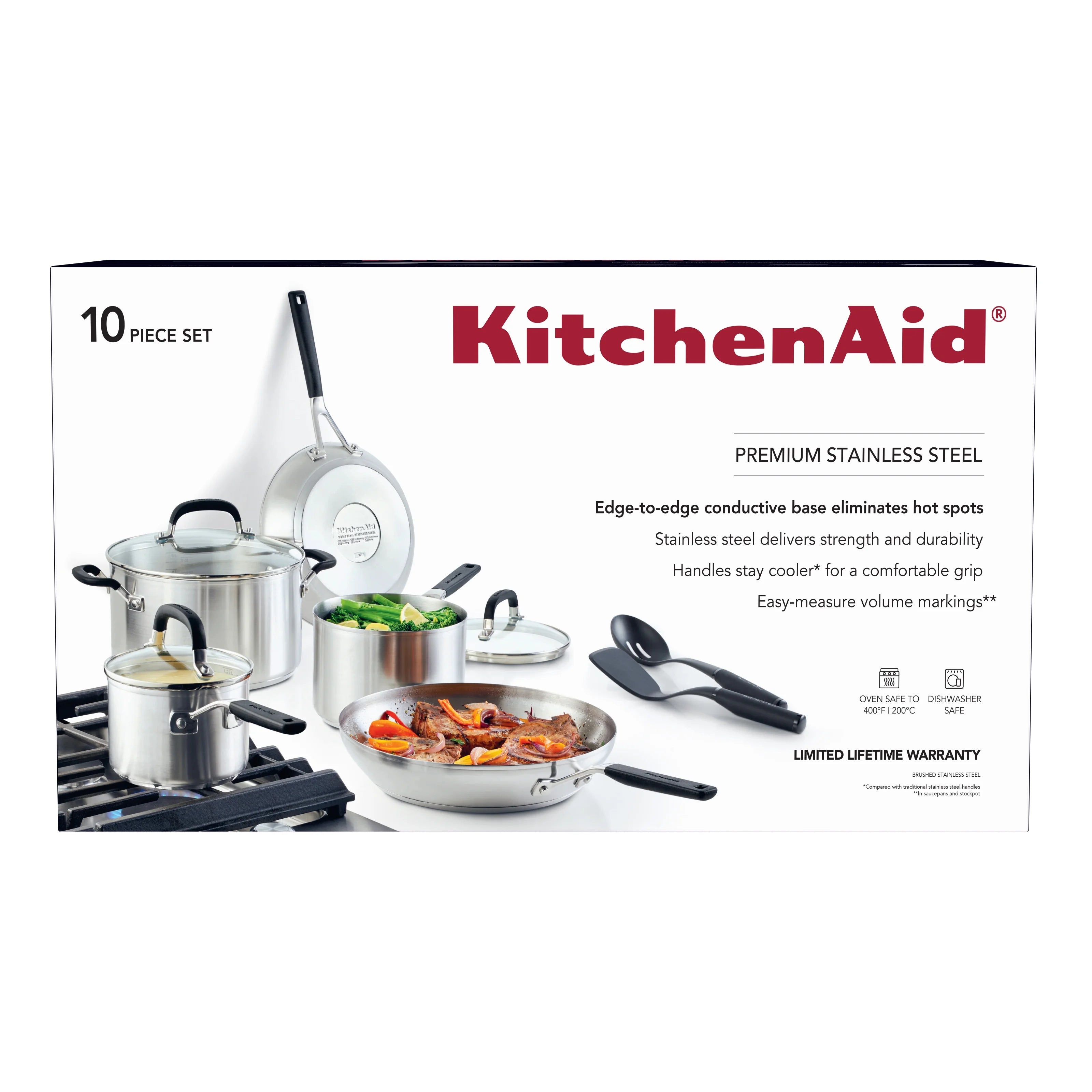 Stainless Steel 10 Piece Pots and Pans Set O605