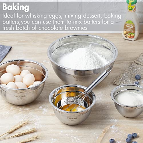 7 Piece Stainless Steel Mixing Bowls Set with Lids E2886