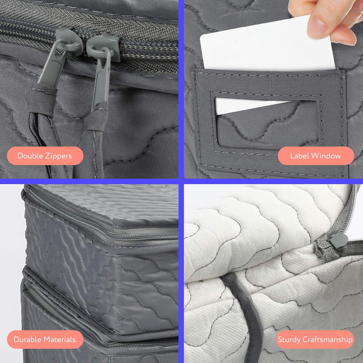 Quilted 6-Piece Storage Box Set A99418