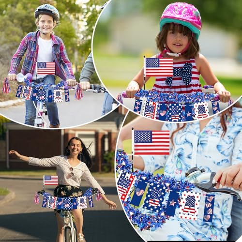 American Flag Bike Decorations with Ribbon Streamers O6574