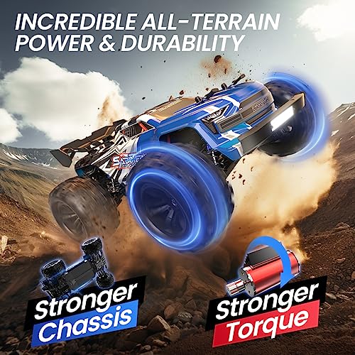 Fast Brushless RC Car, 1:16 4x4 High Speed RC Truck with 2 Lipo Batteries V289
