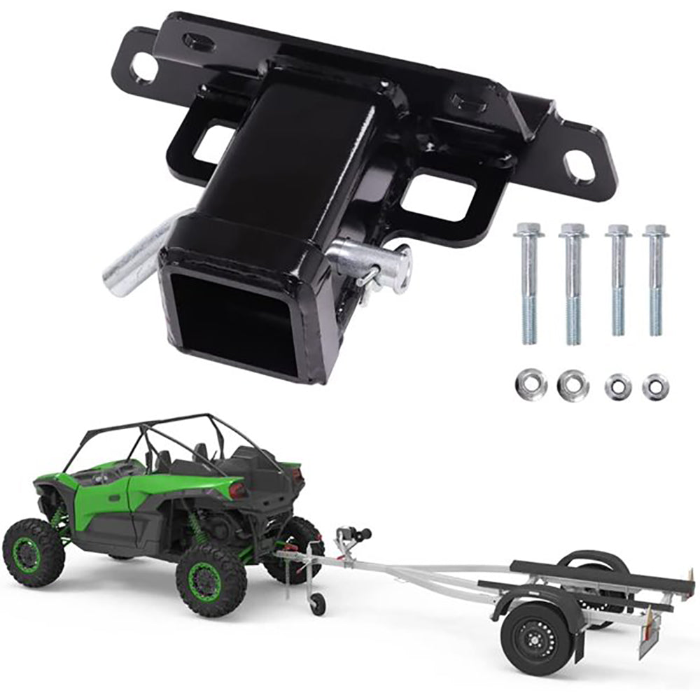 2" Rear Trailer Towing Hitch Receiver UTV Rear Attachment Black R609173