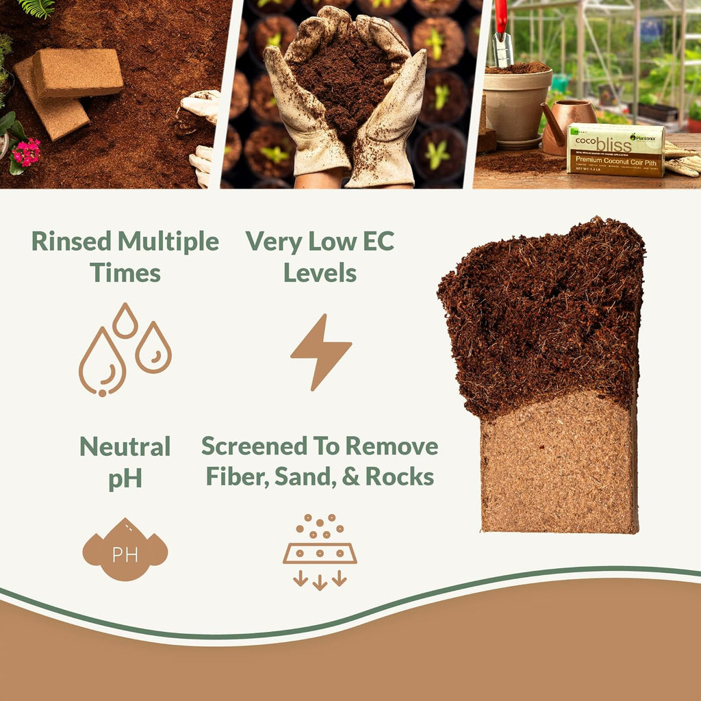 Myco Bliss Powder (1lb) + Coco Coir 650gm Bricks (2-Pack) X5334