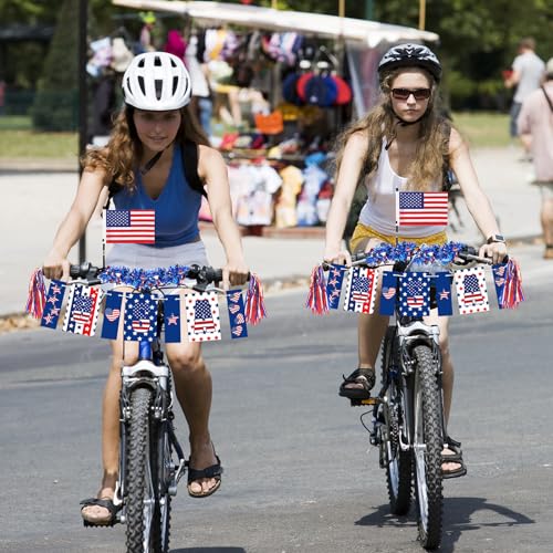 American Flag Bike Decorations with Ribbon Streamers O6574