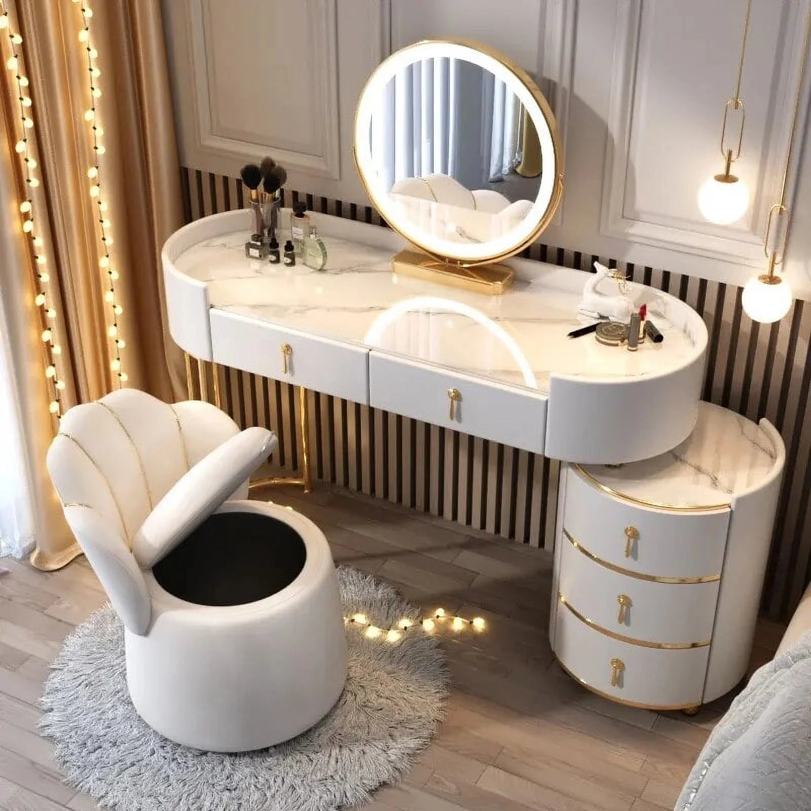 White Dressing Table with Drawer X732