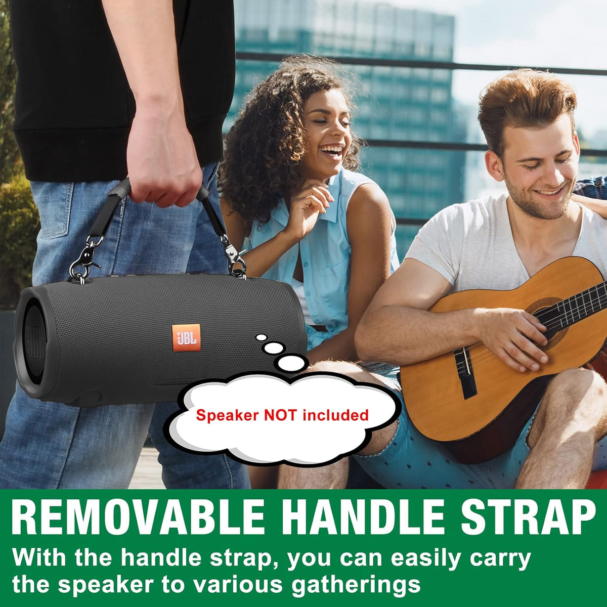 Black Removable Speaker Handle Strap Z967