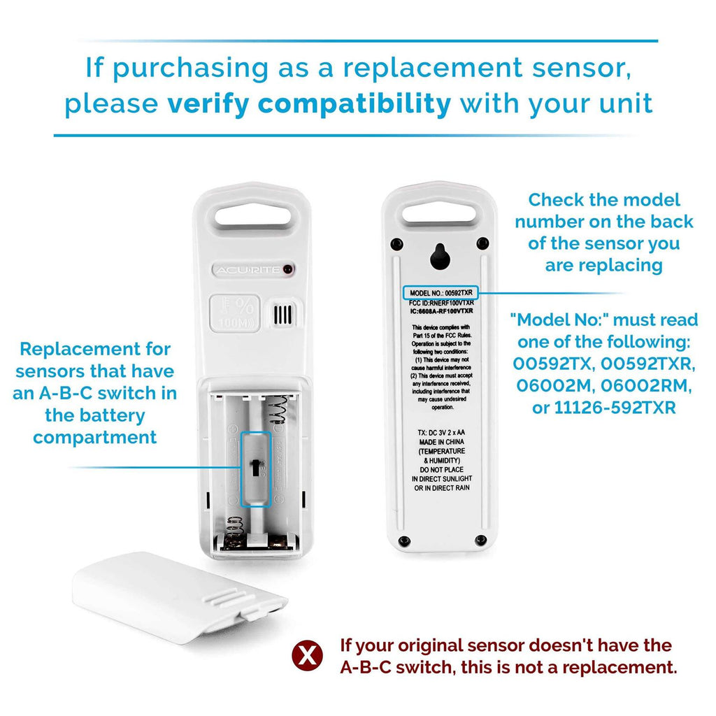 Wireless Indoor Outdoor Temperature and Humidity Sensor T873669