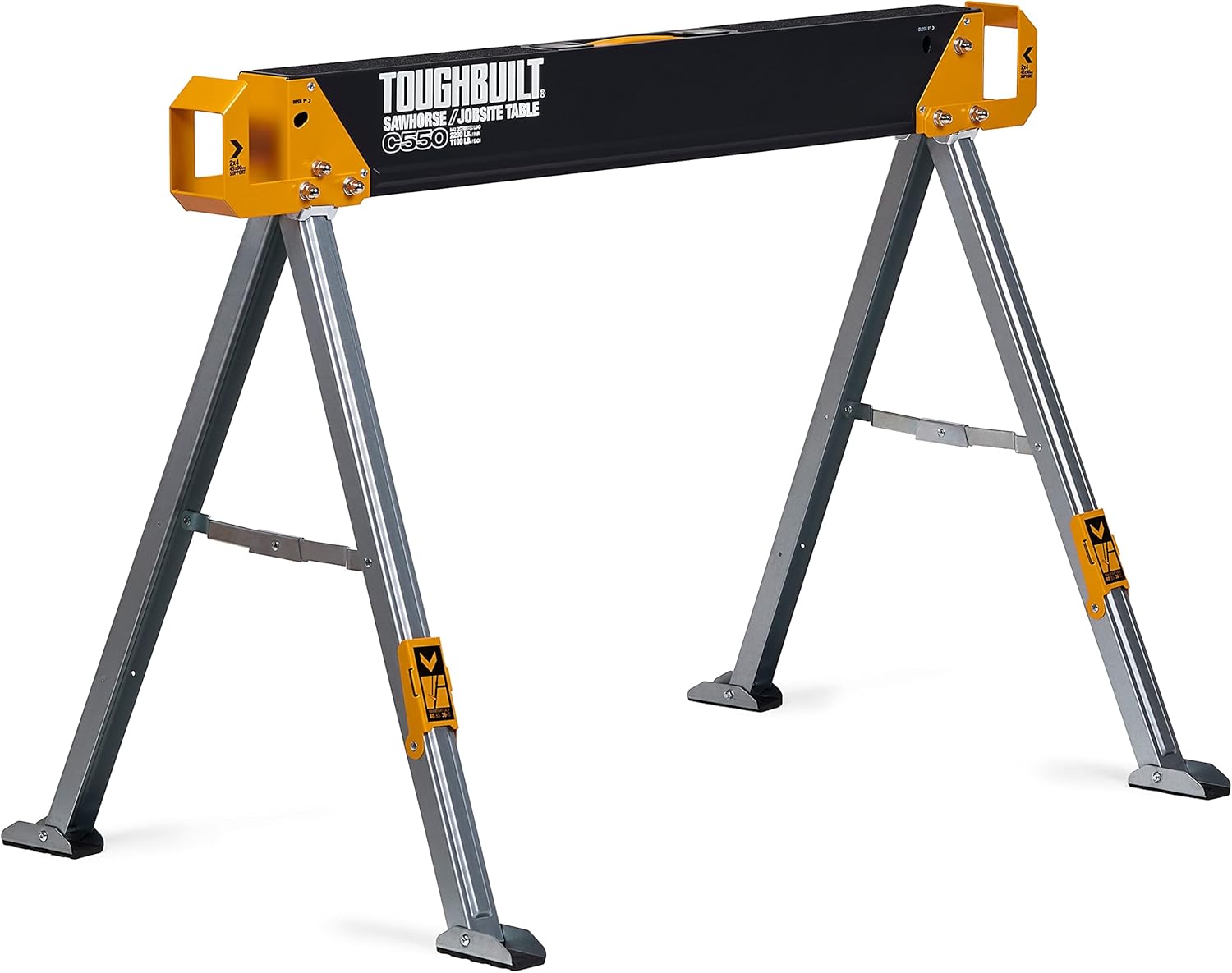 Folding Sawhorse/Jobsite Table, 100% High Grade Steel, 41.5-Inch K871857