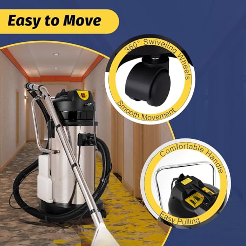 Portable Carpet Cleaning Machine with Mobile Tires (40L) W708023