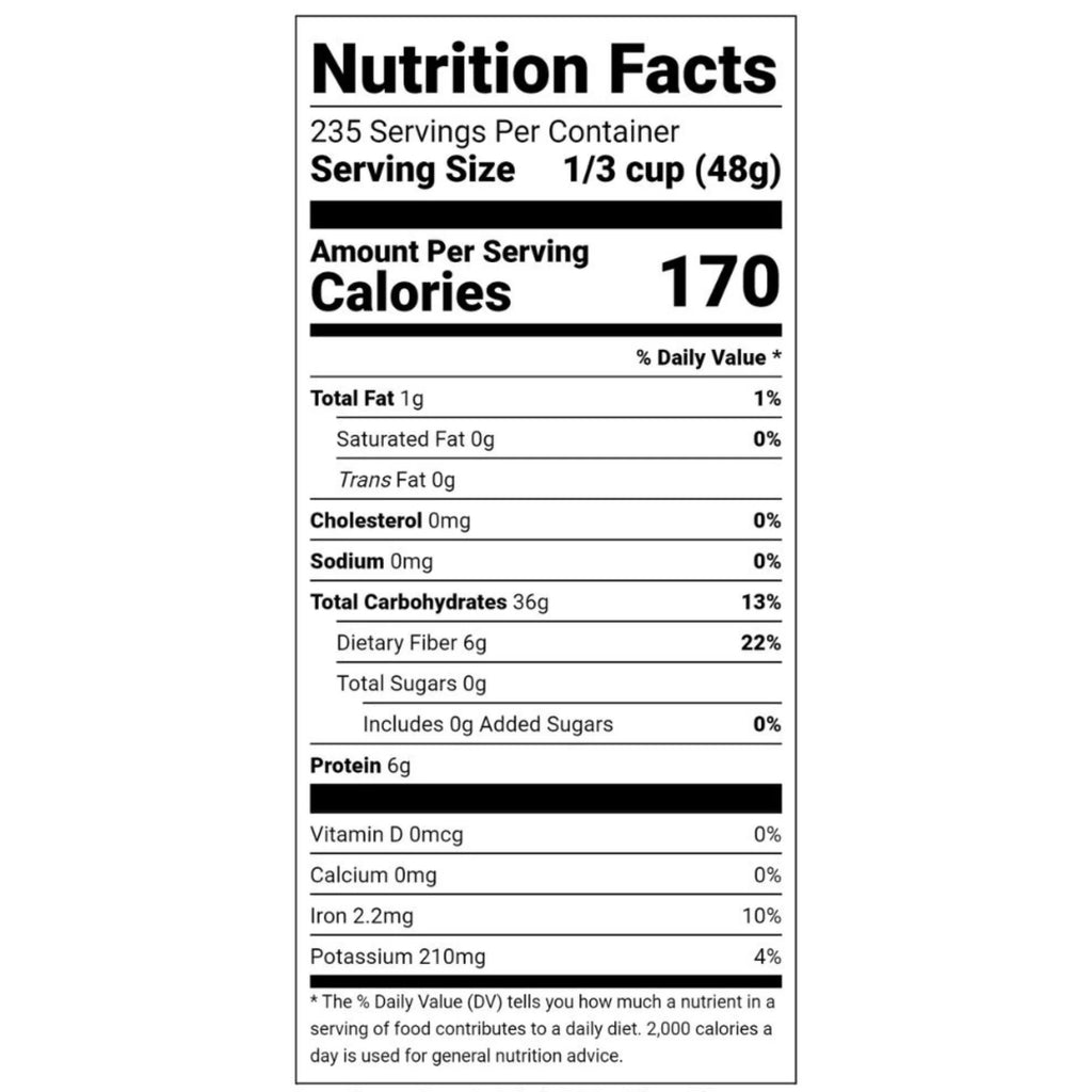 25 lb. Bag Unbleached Whole White Wheat Flour K186988