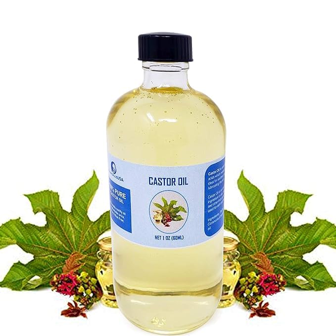 Castor Oil 4 oz USDA Organic Cold-Pressed 100% Pure Hexane-Free R85732
