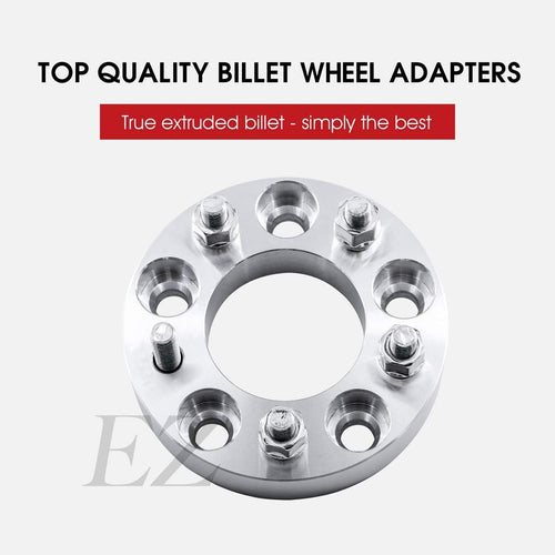 2 Billet Wheel Adapters 5x112 to 5x114.3 Thickness 1 Inch E1365