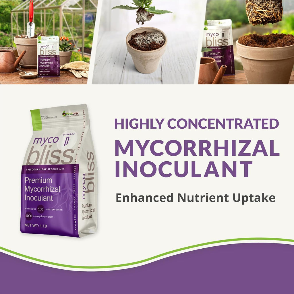 Myco Bliss Powder (1lb) + Coco Coir 650gm Bricks (2-Pack) X5334