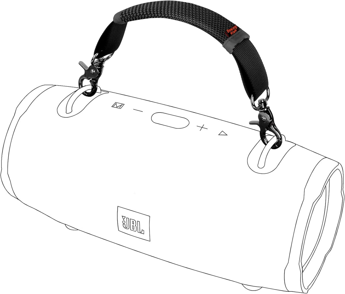 Black Removable Speaker Handle Strap Z967