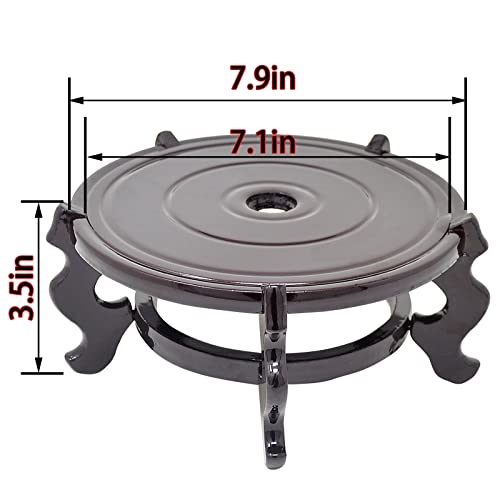 10 Inch Wooden Fishbowl Planter Display Stand W16321