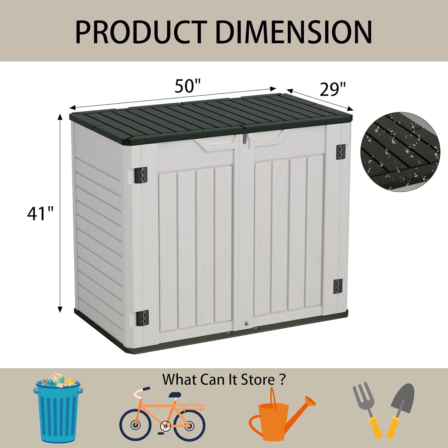 White Resin Outdoor Storage Shed 4 x 2 ft Z15478
