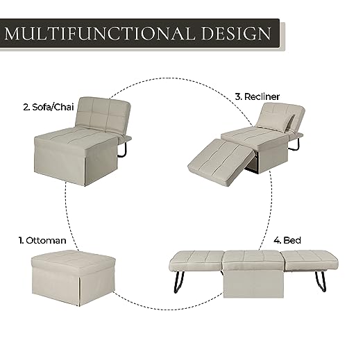 Dark Gray Folding Sleeper Sofa Chair R20322