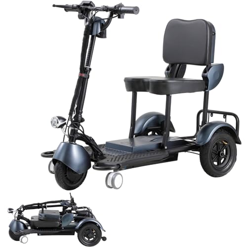 Blue 3-Wheel Folding Mobility Scooter Q92545