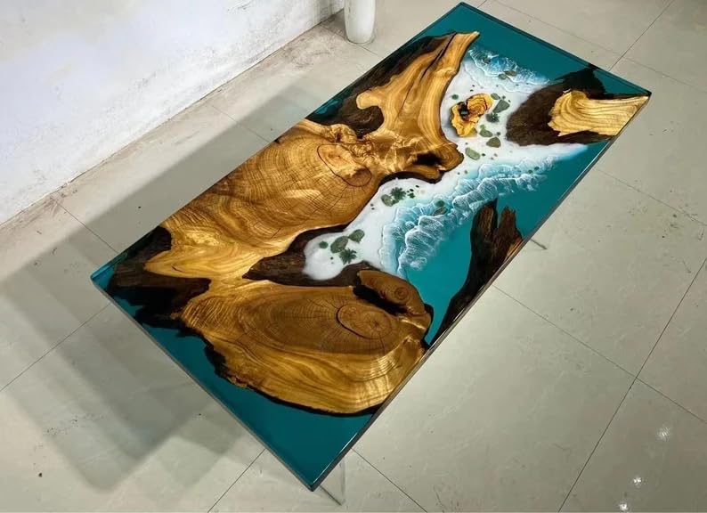 Large Epoxy Table, Resin Dining Table, Epoxy Coffee Table Y6236
