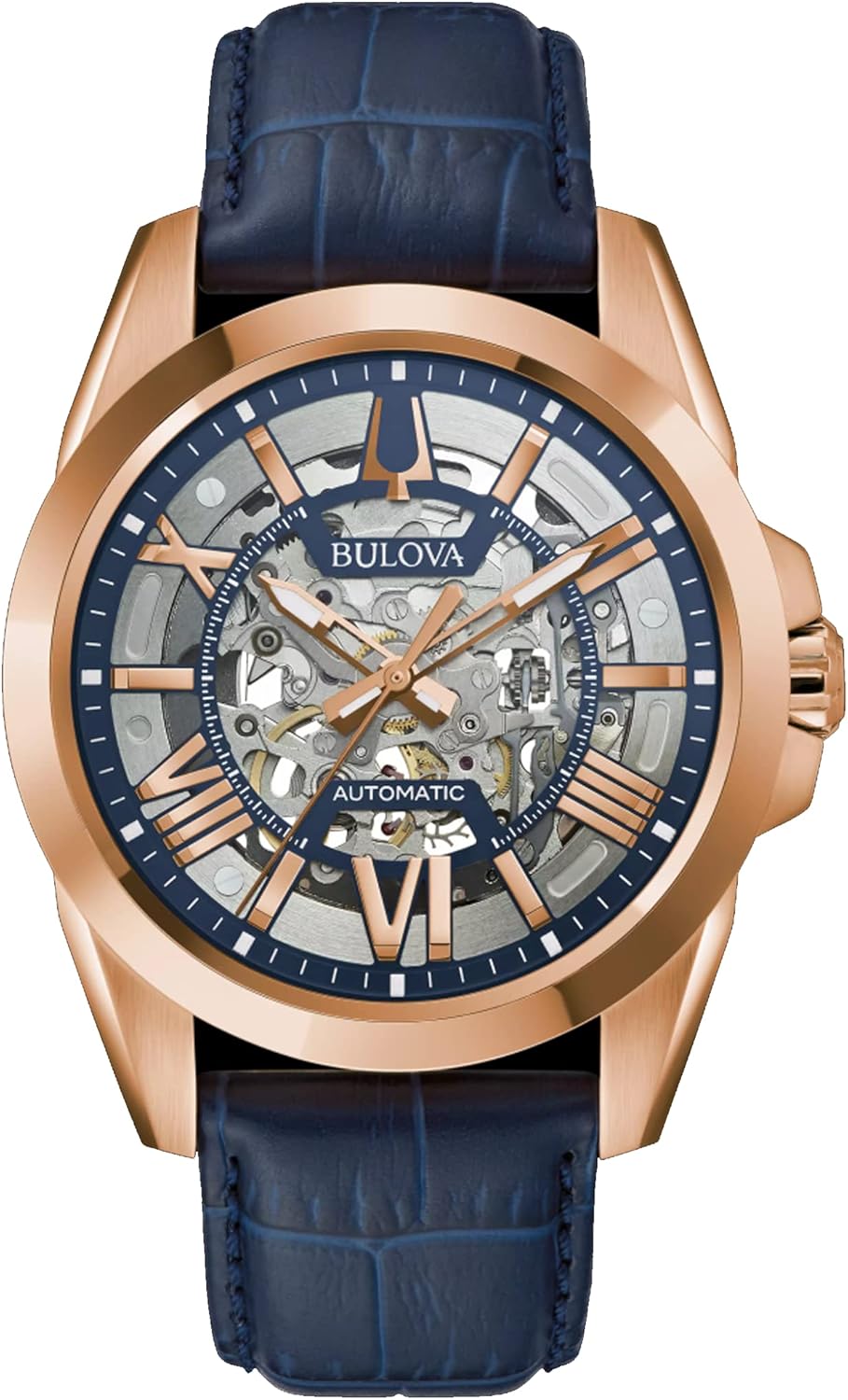 Men's Automatic Watch, 43mm, Skeleton Dial, 100M Water Resistant O7499
