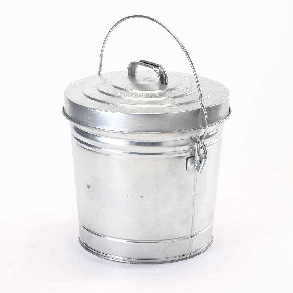Galvanized Steel Locking Lid Seed Can with Lid T72650