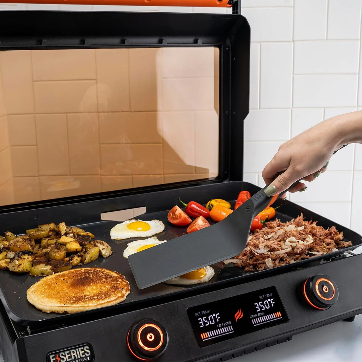 22 Inch Nonstick Electric Griddle with Lid Y8090