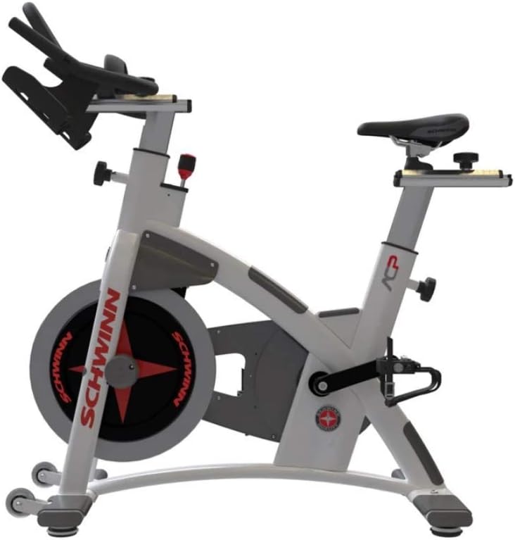White Indoor Bike with Carbon Blue Belt Drive O6198