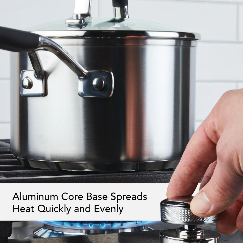 Stainless Steel 10 Piece Pots and Pans Set O605