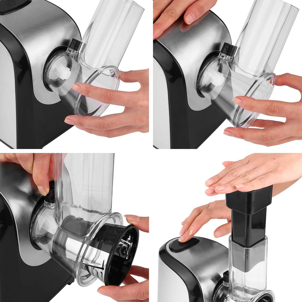 Electric Cheese Grater 5 in 1 Professional Electric Shredder Vegetable Slicer 150W One-Touch Control Salad Maker O756