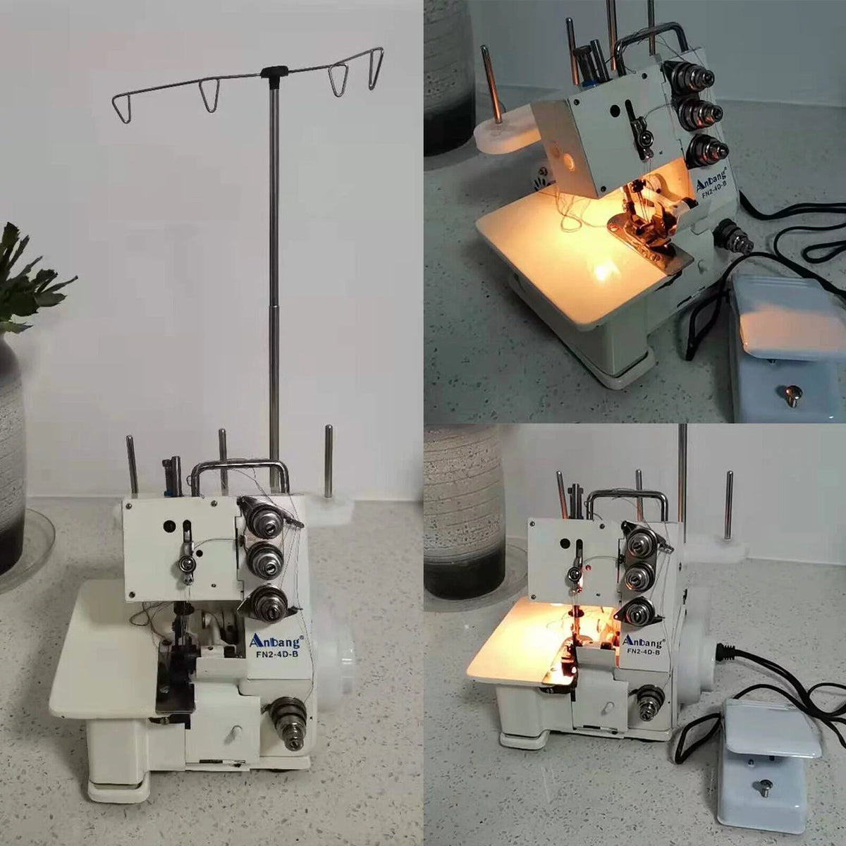 Serger Overlock Sewing Machine with Foot Controller Four Lines R508