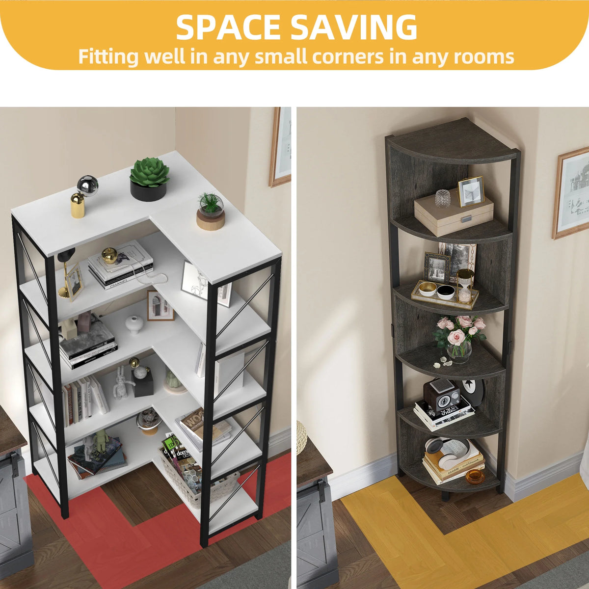 6-Tier Corner Bookcase B12770