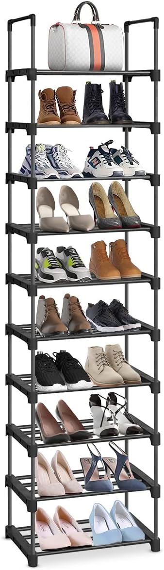 10 Tiers Tall Narrow Metal Shoe Rack X1777