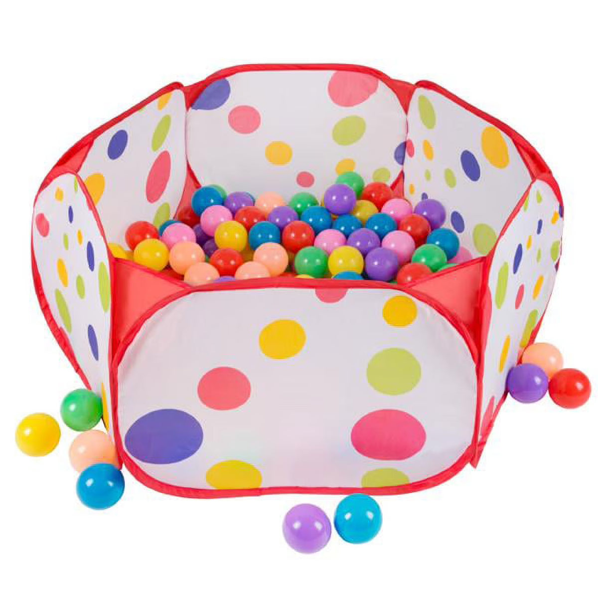 Six-sided Ball Pit Tent with 200 Plastic Balls G628