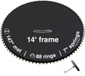 14' Round Frame Trampoline Jumping Mat with 88 Rings U6696