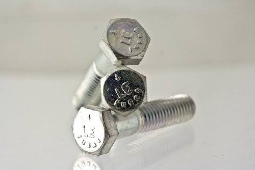 9/16-18 x 2 1/2 Grade 5 Hex Cap Screw Zinc Plated (25) A1593