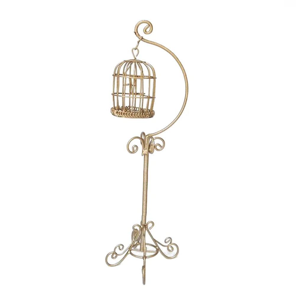 1:12 Metal Bird Cage Dollhouse Decoration T22544