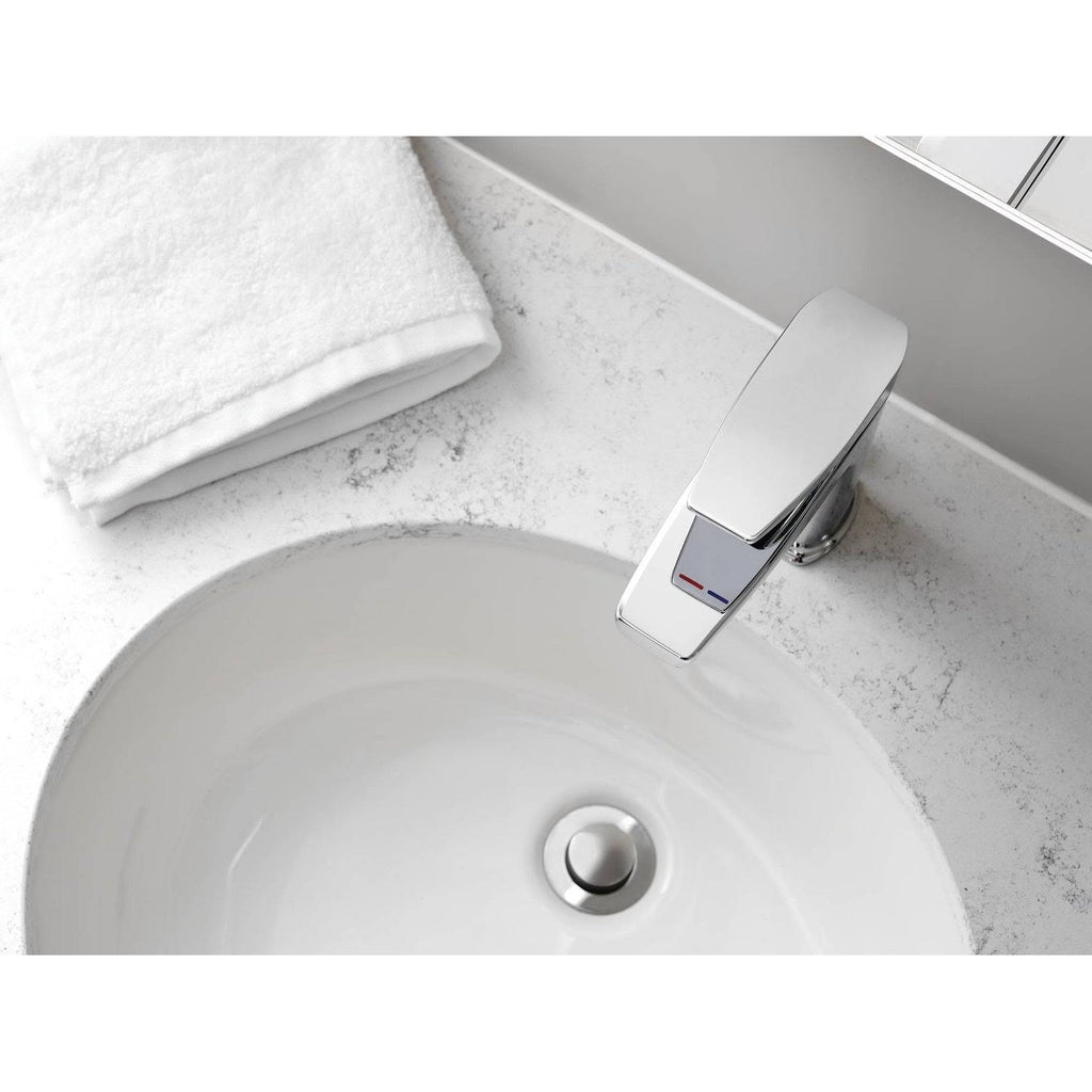 Matte Black Single Hole Bathroom Faucet with Pop-Up Drain Q92678