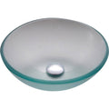 Frosted Glass Oil Rubbed Bronze Vessel Sink I5781