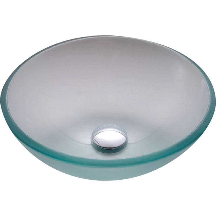 Frosted Glass Oil Rubbed Bronze Vessel Sink I5781
