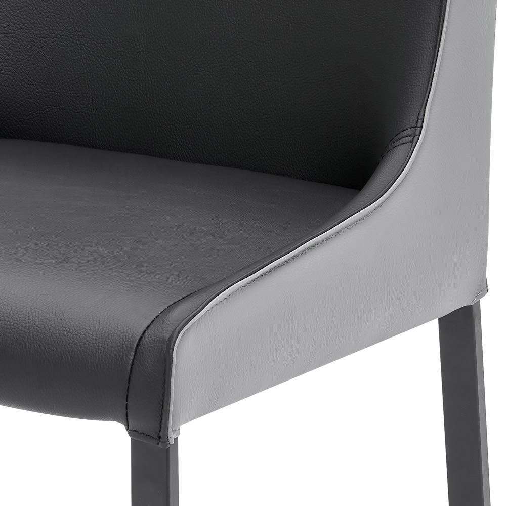 Black and Dark Gray Leatherette Counter Stool K9586