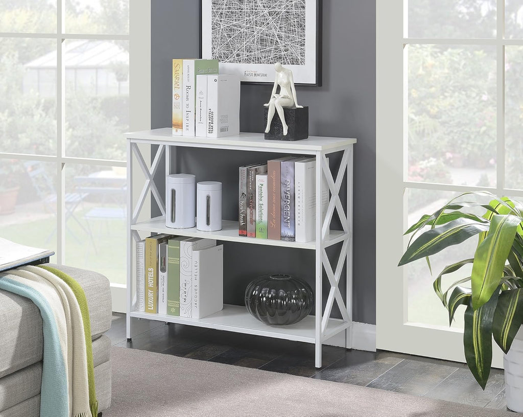 3 Tier Bookcase, Weathered Gray B928456