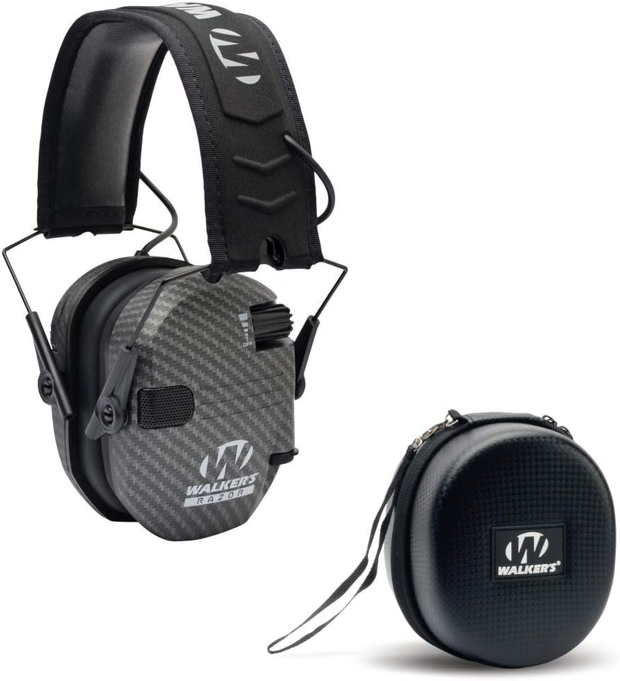 Razor Slim Electronic Shooting Hearing Protection Muff with Protective Case D916940