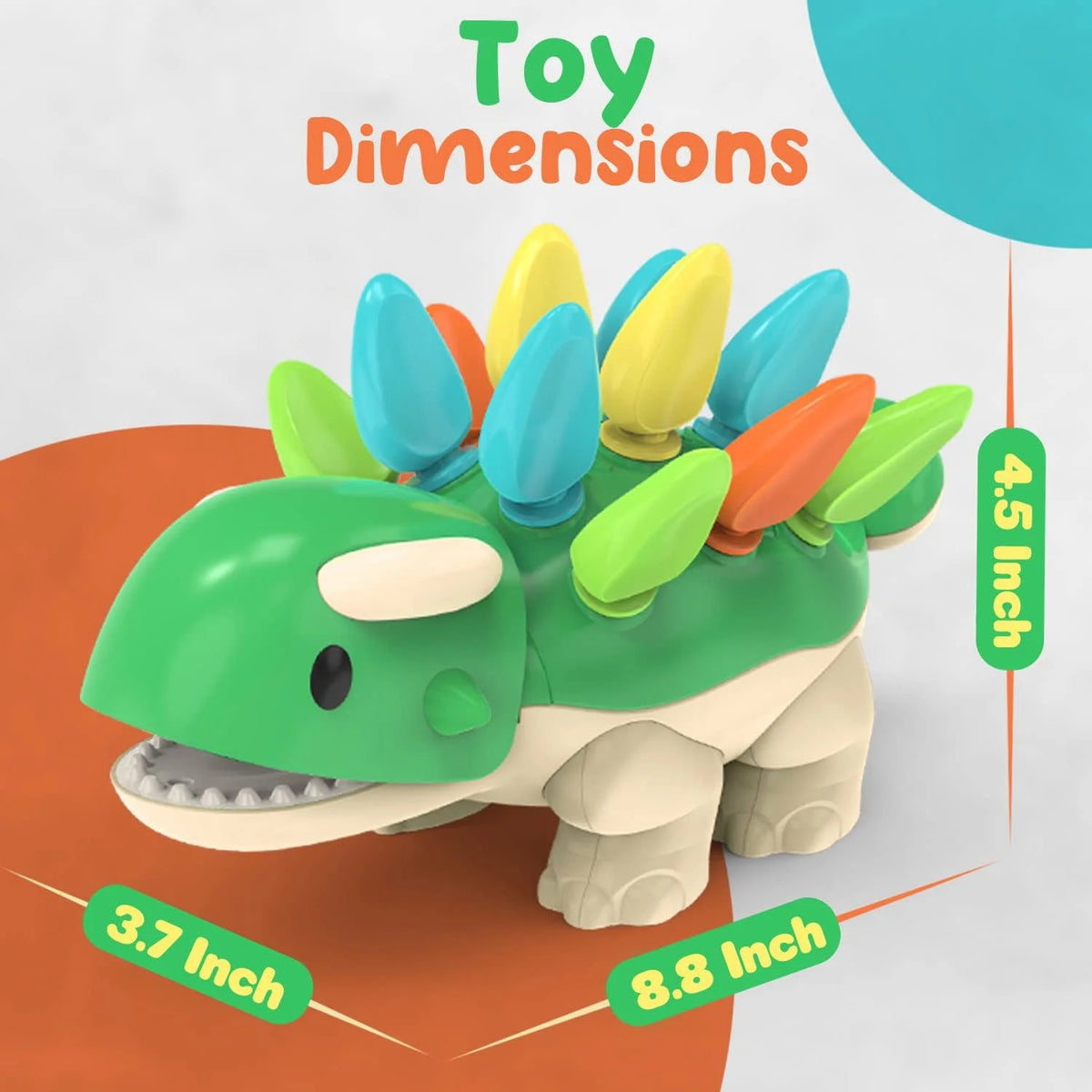 Dinosaur Toy with 12 Spike Quills for Matching Colors N308