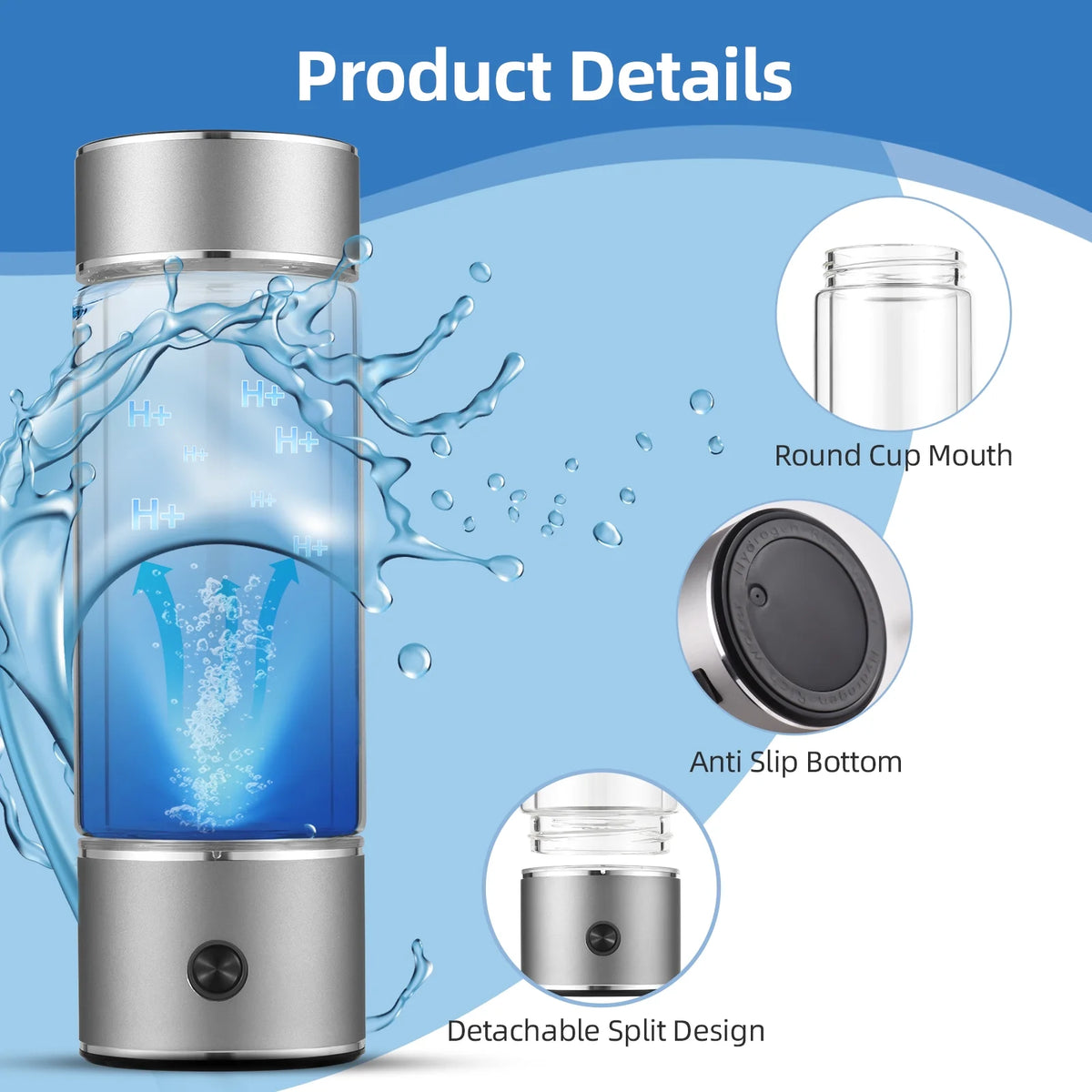 330ml Rechargeable Hydrogen Water Bottle H2224