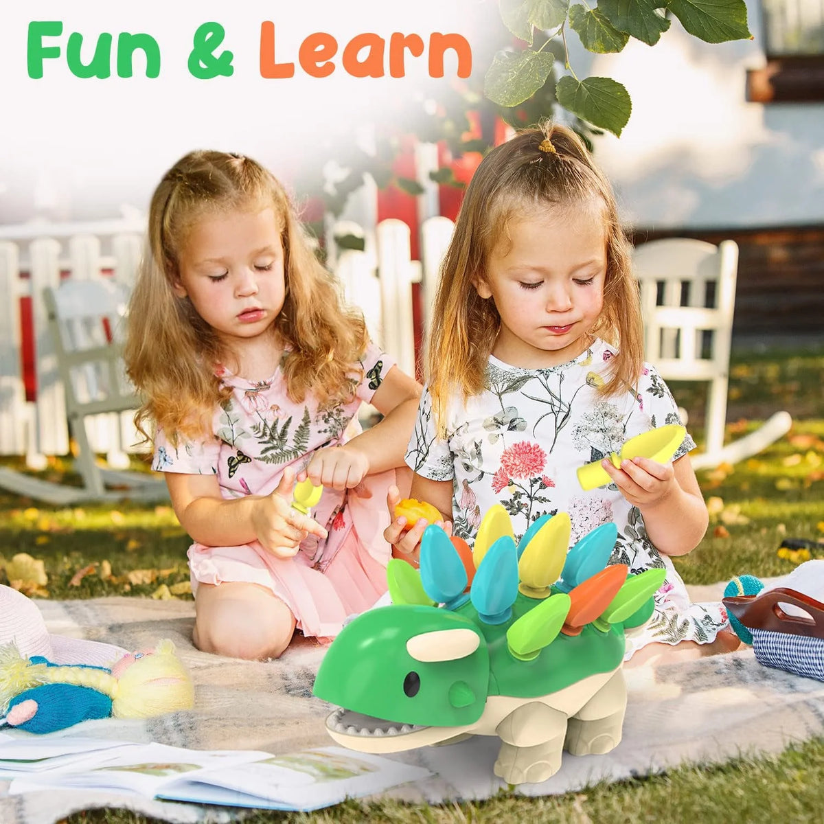 Dinosaur Toy with 12 Spike Quills for Matching Colors N308