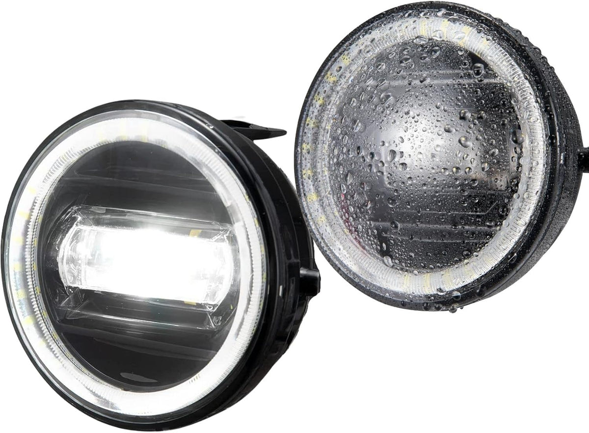 4.5 Round LED Fog Lights Assembly, Black Housing Clear Lens, 2pcs C848