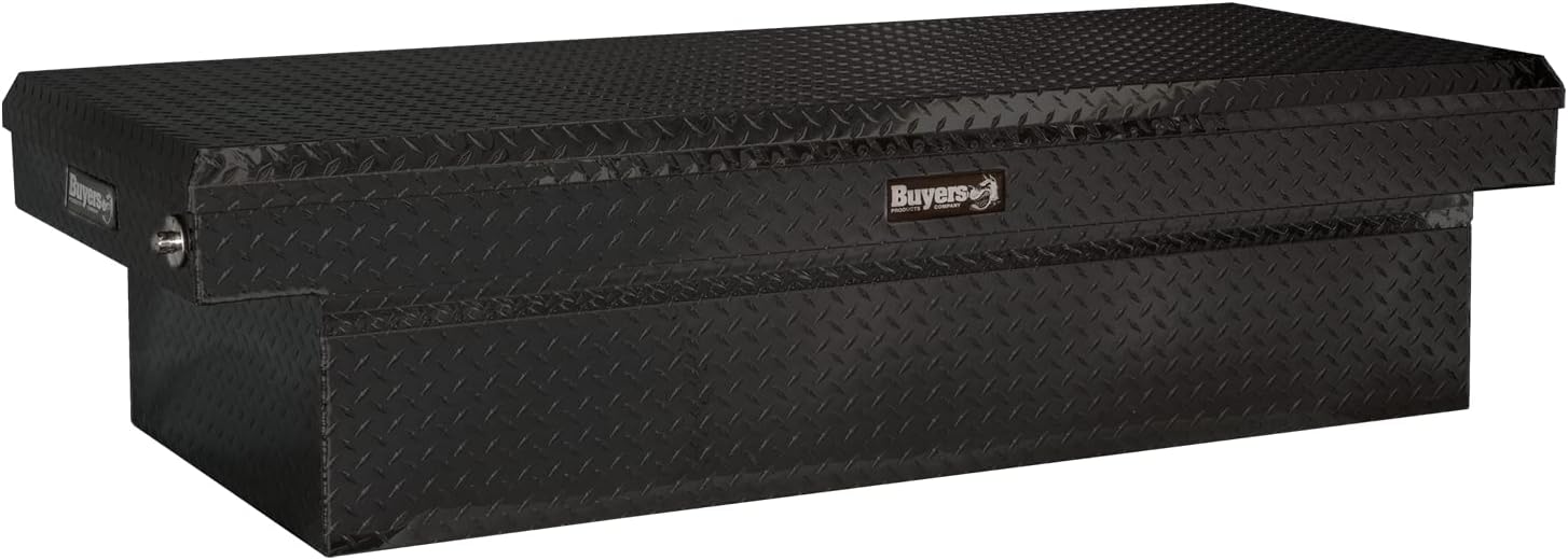 Heavy Duty Saddle Cargo Bed Organizer, Metal Diamond Tread Aluminum, Gloss Black Z17158
